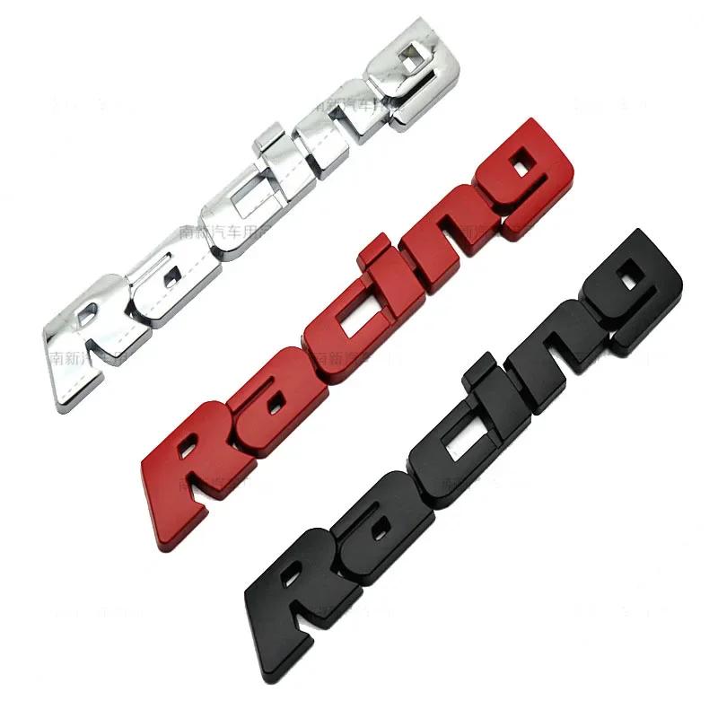1pc Metal Car Body Trunk Emblem Sticker Styling for RACING Mustang Taurus Explorer Fiesta Focus Mondeo F150 Kuga Raptor