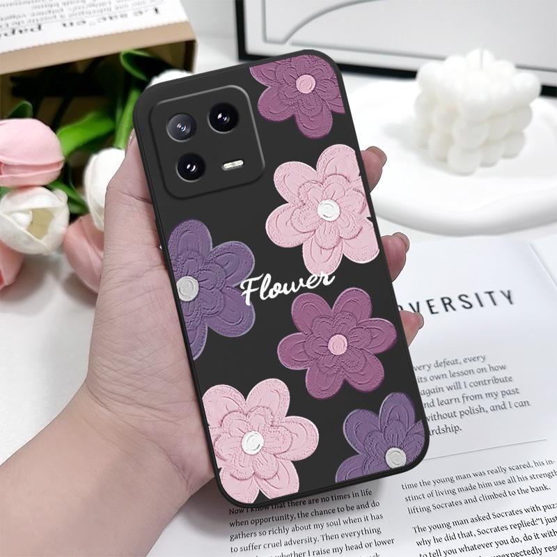 Mottled Flowers Phone Case For Xiaomi Mi 15 14 14T 13 13T 12 12X 12T 12S 11 11T 10 10T 9 9T Pro Lite Liquid Silicone Cover