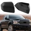 2x Left+Right Side Top Textured Black Mirror Cover Caps For 2015-2020 Ford F150