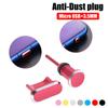 Retrieve Card Pin Charging Port Cover Micro USB Metal Dust Plug for Android Phone 3.5mm Jack