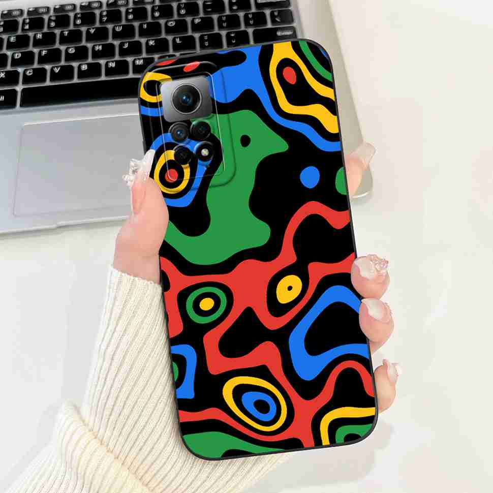 Чехол для Xiaomi Redmi Note 12 Pro 4G, цветной painted чехол, мягкий тонкий чехол для телефона, задняя крышка для Redmi Note12 Pro 12Pro 4G, Capa