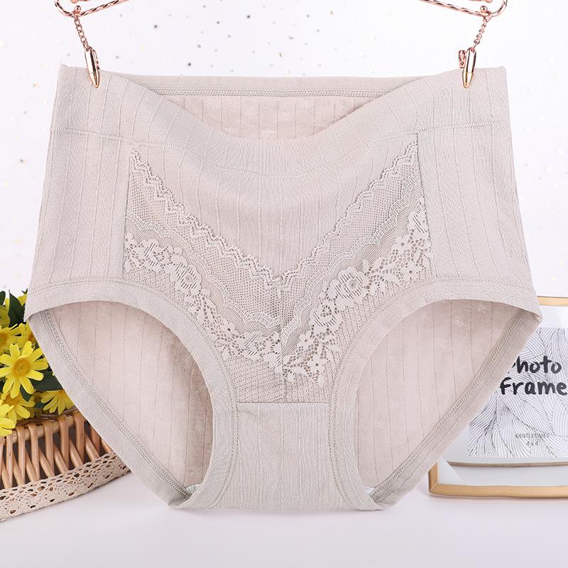 Женское нижнее белье для пожилых женщин, большого размера, красного цвета с высокой талией