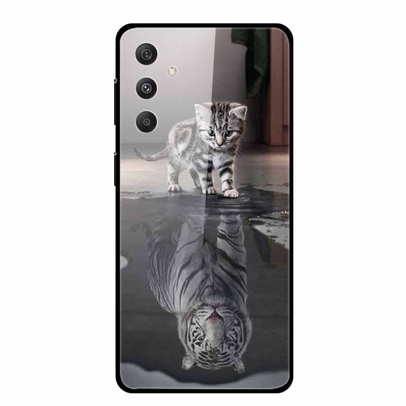 Tempered Glass Case For Samsung Galaxy A55 5G Glass Case Hard Back Cover Soft Bumper For Samsung A55 Case A 55 Phone Cover Coque