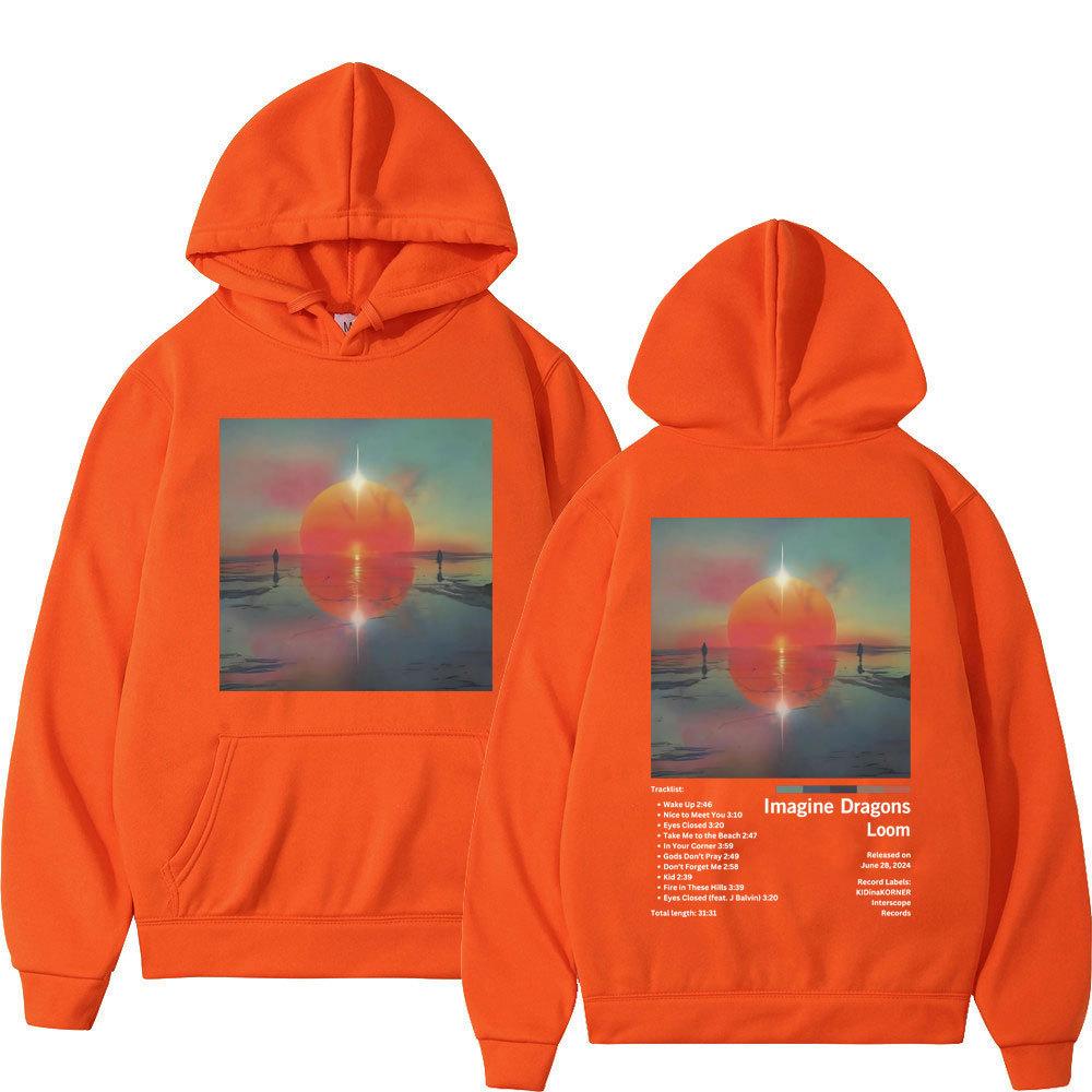 Imagine Dragons Loom New Album Graphic Hoodie Unisex Fashion Fleece Sweatshirt, LOOM World Tour Dates & Silhouette Print, Rock Streetwear