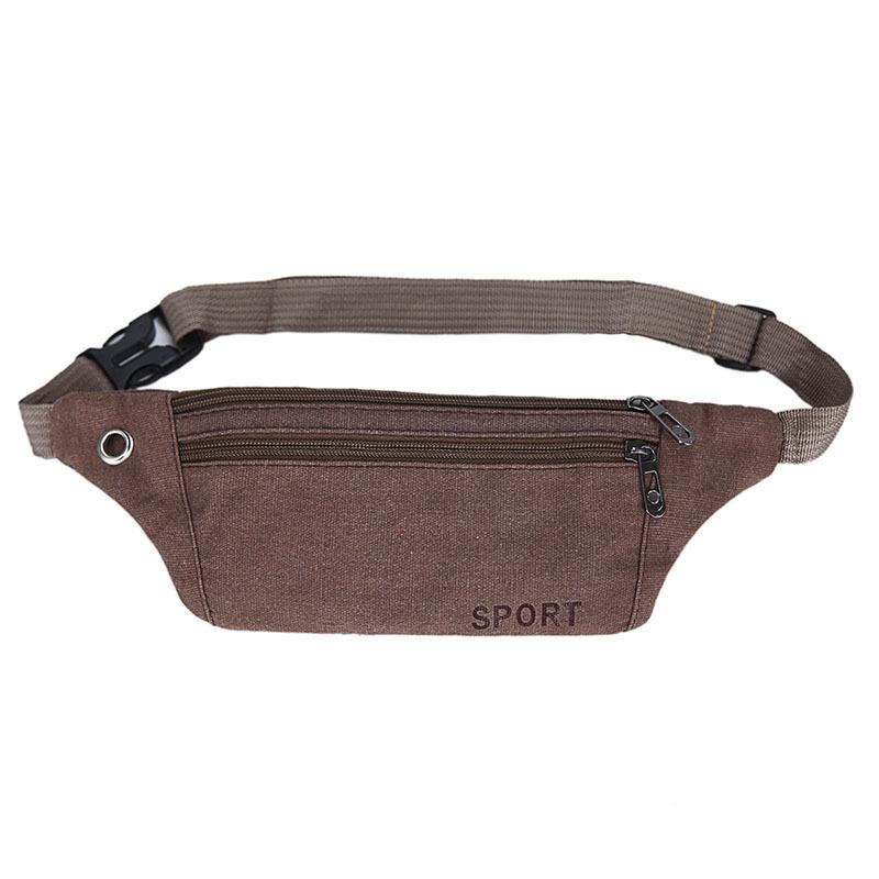Canvas Fit Waistpack Мобильный поясной рюкзак мужской спортивный на открытом воздухе для отдыха на бега Защита от кражи Ультратонкий Невидимый