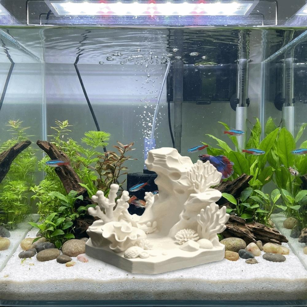 3D Printed Fish Tank Coral Reef Landscaping Simulated Underwater Cave Shelter Underwater Landscape