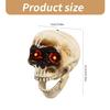 Animated Talking Skull with Moving Mouth Terrifying Halloween Parties Accessories Home Decoration for Window and Door
