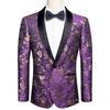 Men's Floral Dress Suit Luxury Embroidered Wedding Blazer Dinner Tuxedo Jacket