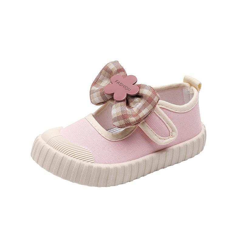 Indoor shoes for kindergarten, children's canvas shoes, spring/autumn collection, soft-soled casual shoes for girls and boys, baby princess shoes
