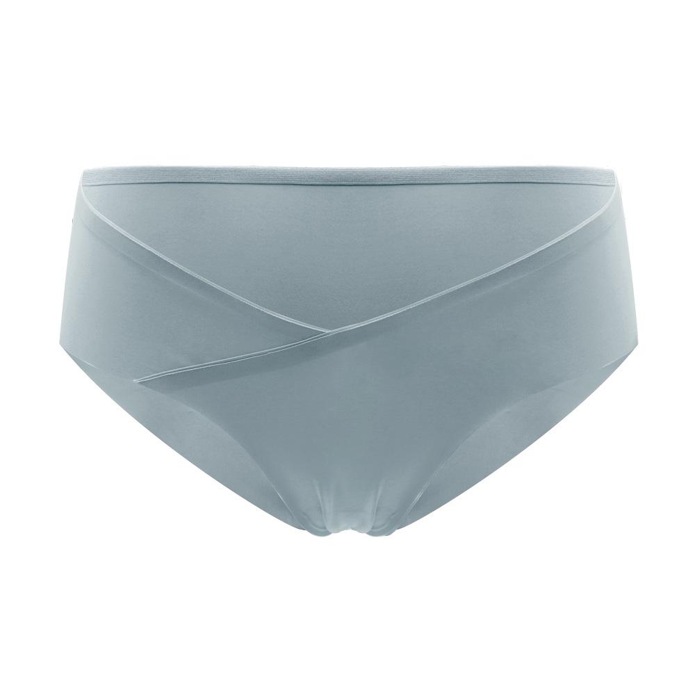 Нижнее белье для беременных женщин с эффектом подтяжки бедер, женское, антибактериальное, с V-образным вырезом, бесшовное, с низкой талией, с треугольными чашечками, большого размера