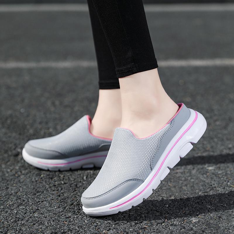 35-48 Внутренние тапочки унисекс, мужские полутапочки, летние дышащие мужские туфли в сетку, черные туфли Mueller