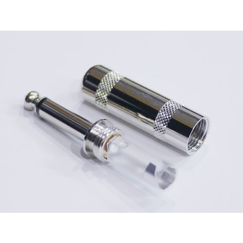 Mono Phone Plug, #280 Type, for DIY Shielding, Original S-Shaped, Straight Type, for Guitar Cables, etc. (Set of 2, Standard)