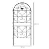 Rankgitter Metal 2 Piece Set For Inserting Rust Free Plant Support With Bird Design For Climbing Plants 50x120 Cm Black