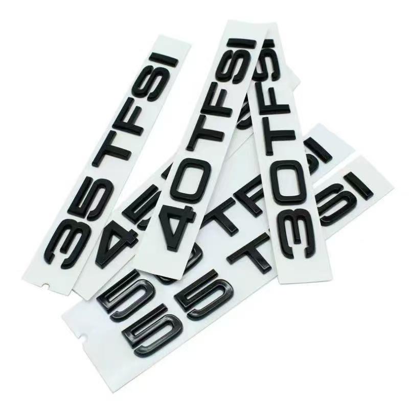 2026 3D ABS 30TFSI 35 40 45 50 55 TFSI label car stickers for 4YTFG A3 A4 A6L A7 8 series rear trunk displacement logo decorate decal