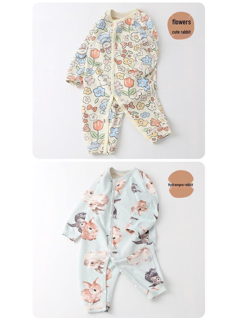 Унисекс детский ромпер из шерсти и шелка: Теплый, утепленный осенне-зимний комбинезон для ползания для новорожденных