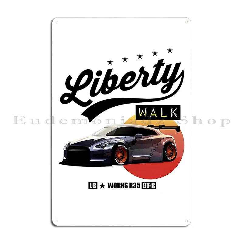 Liberty walk Металлическая табличка Постер Клубный дизайнер CreateClassic Жестяная табличка