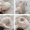 Fur Women's Small Half Moon Bag Luxury Warm Plush Wrist Bags for Women Fashion Furry Short Handle Clutch Cute Ladies Coin Purses