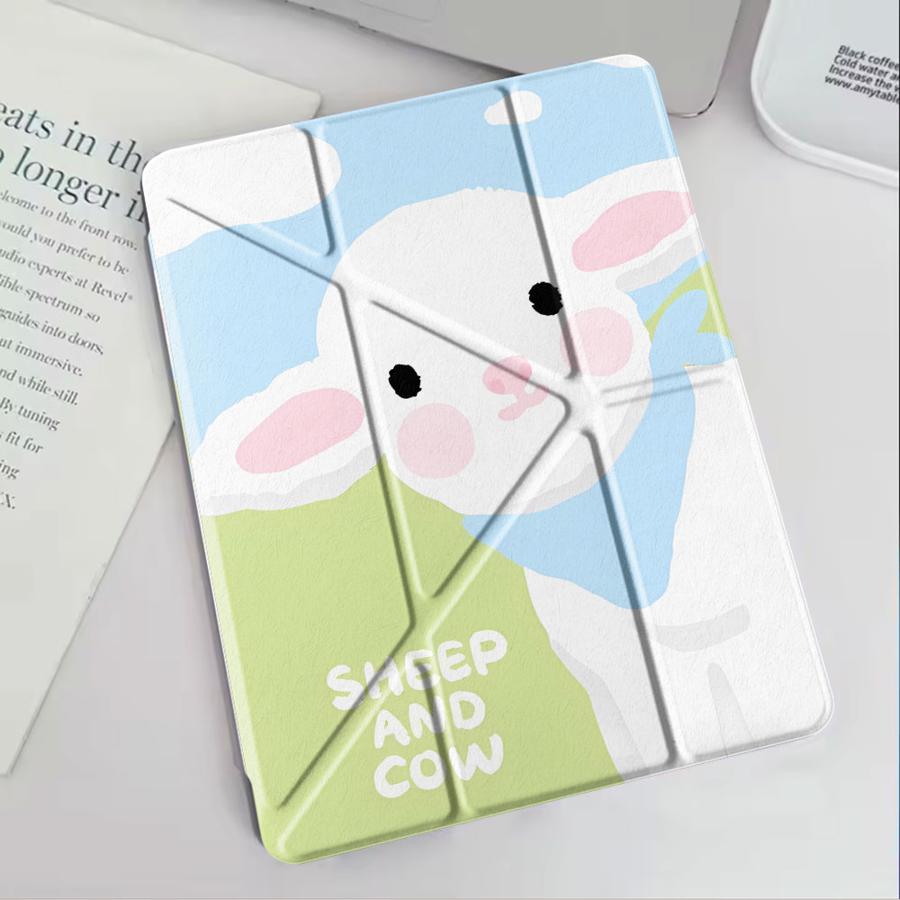 Белый чехол-держатель для планшета с изображением ягненка для iPad Mini 6 7 Pro 2025 Pro 11-го 10-го 9-го 8-го 7-го 12.9 дюйма Air 4 5 M3 M2 1 2 M4