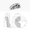 180 degrees Stainless Steel Hidden Hinge Window Accessories Sliding Limit Hinge Furniture Supplies