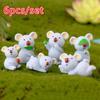 6pcs/Set Different Style Lovely Koala Bear Mini Animal Model Figurine Home Room Decoration Micro Landscape Resin Crafts