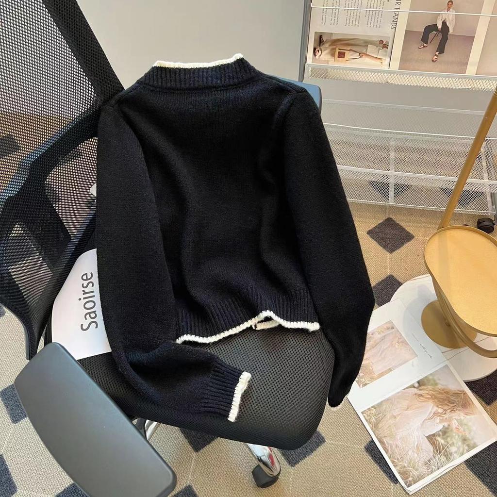 Женский новый белый свитер на осень и зиму, небольшой утолщенный вязаный кардиган, куртка в ленивом стиле