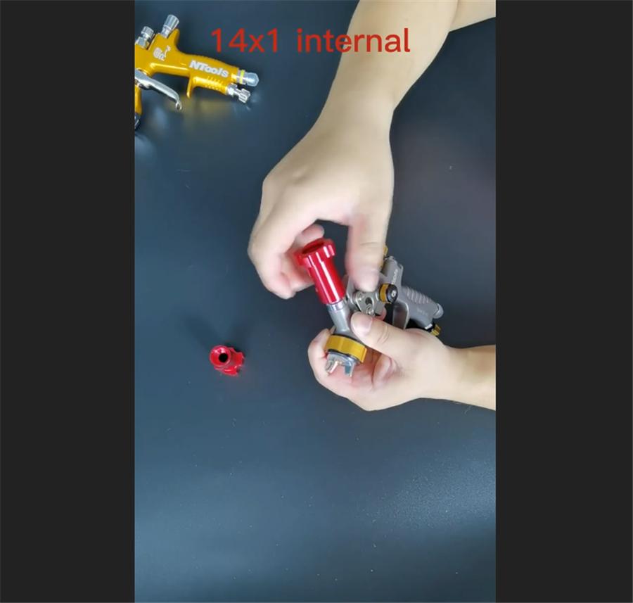 Переходник для подключения краскопульта Адаптер для чашки краскопульта Соединители для бачка 14X1 внутренняя резьба Для одноразового измерительного стакана краскопульта