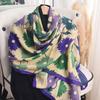 Imitation Cotton and Linen Scarf for Women In Spring and Summer Fashion Thin Pastoral Style Floral Printed Silk Scarf High-end Temperament Shawl