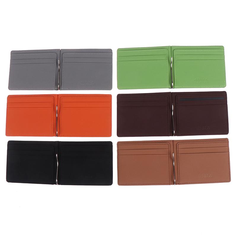 1X Кошелек-зажим для денег Ультратонкий Тонкий Кожаный Кошелек Чехол для ID Кредитных Карт