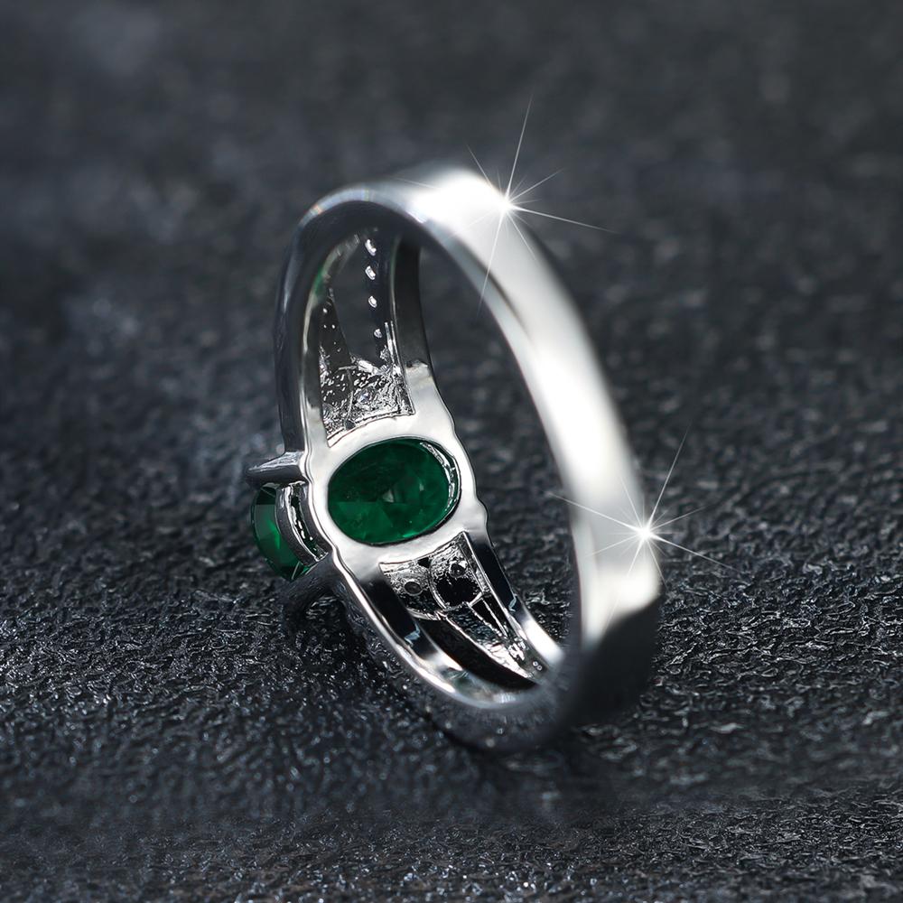 Изысканное зеленое, синее, белое овальное кольцо с камнем, серебряное обручальное кольцо, ювелирные изделия, подарки для женщин