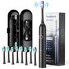 Sonic Electric Toothbrush with Sonic 8 Replacement IPX7 6 and Storage Portable for SW4 Vibration, Brushes, Waterproof, Modes, Case, Travel,