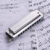 Swan Chromatic Harmonica, 10-Hole, 40-Note, Key of C, Silver, with Exquisite Box