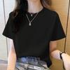 2025Summer Loose Women's T-Shirt High Quality O Neck Solid Color Short Sleeve Women's Business Wear Short Sleeve T-Shirt CCXX178