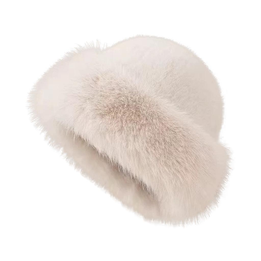 Women's Winter High-end Versatile Plush Fisherman Hat Big Head Circumference Warm Mongolian Hat