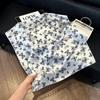 Lao Qian Feng Coffee Color Cashew Nut Silk Scarf Headscarf Versatile Neck Square Scarf Premium Sense Female Foreign Style Decorative Scarf Scarf