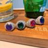 Retro-Style Women's Rings: Multi-Colored Rubies, Sapphires & Purple Zircon