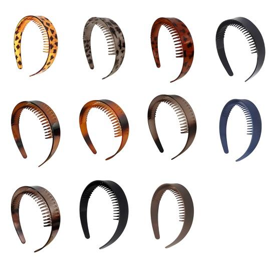 Ободок для волос Extra Wide Thick Headband с нескользящими зубьями в винтажном стиле, прочно держащийся, офисный аксессуар для волос