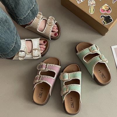 Boken тапочки повседневные тапочки на платформе женская уличная обувь 2025 новая летняя уличная обувь удобные с юбкой тапочки на одной подошве