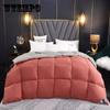 Thicken Warm White Goose Down Quilt Large Solid Color Four Seasons Quilt Family Bedding