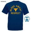 Мужская футболка с графикой Project Rock Blood Sweat Respect Мужская модная футболка с коротким рукавом Camisetas Slim Fit