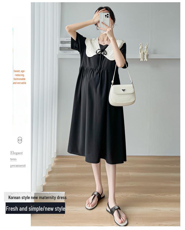 Трендовое свободное летнее платье для беременных 2024 года для стильных мам