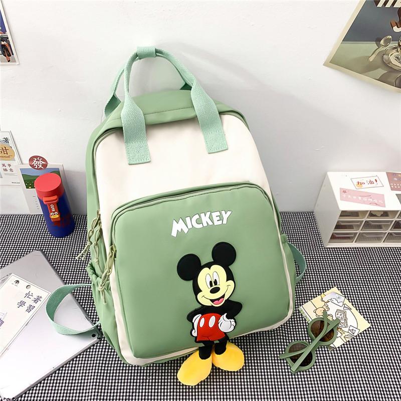 Disney Mickey Design Color Blocked Children Backpack For Kindergarten And Elementary Kids