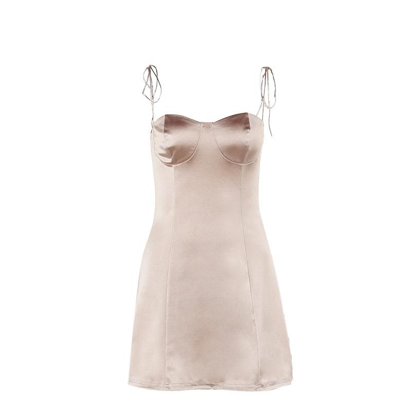 Осеннее платье в стиле знаменитостей. Сексуальное облегающее платье с бретельками и халтером.