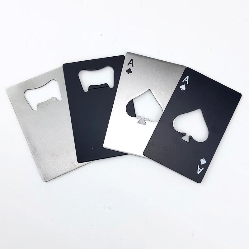 Stainless Steel Ace of Spades Bottle Opener (4-Pack)