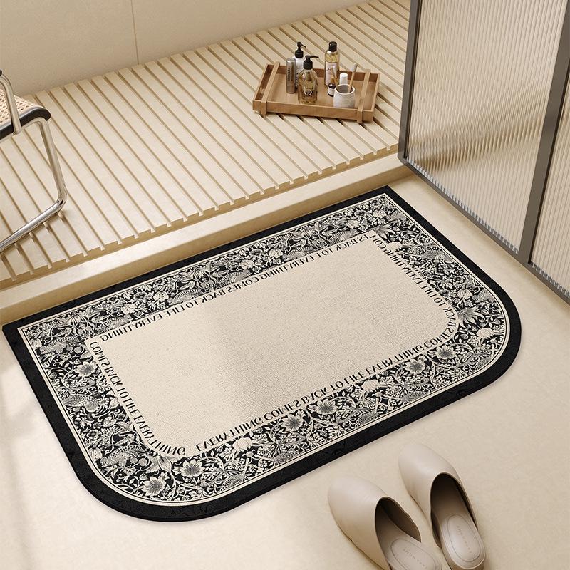 Diatomaceous Luxury Light Nordic Nonslip Earth Bath Mat Quick Dry Water Absorbent Stain Resistant Foot Pad For Bathrooms