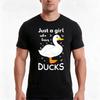 Just A Girl Who Loves Ducks Ii Tshirt Summer Casual Cotton Tee Oversized Streetwear Tops Vintage Graphic Print 100 Cotton