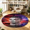 Round Rug Custom NameCristiano Ronaldo Pattern Non Slip Carpet Home Floor Decor