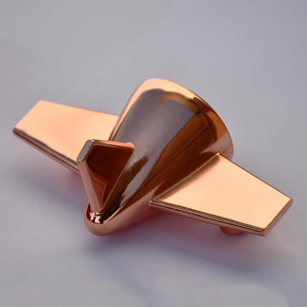 Aeroplane Table Clock Showpiece - Metal Airplane Clock for Office Desk, Study Table - Gift for Men, Women, Boys, Pilot, Airforce Person (Copper)