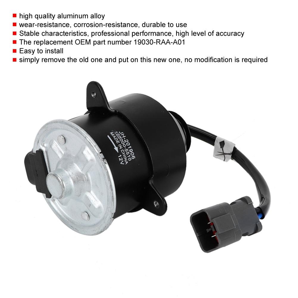 Мотор вентилятора с разъемом для двигателя Honda Accord Acura K24 2.4L 19030 RAA A01 Автомобильный аксессуар