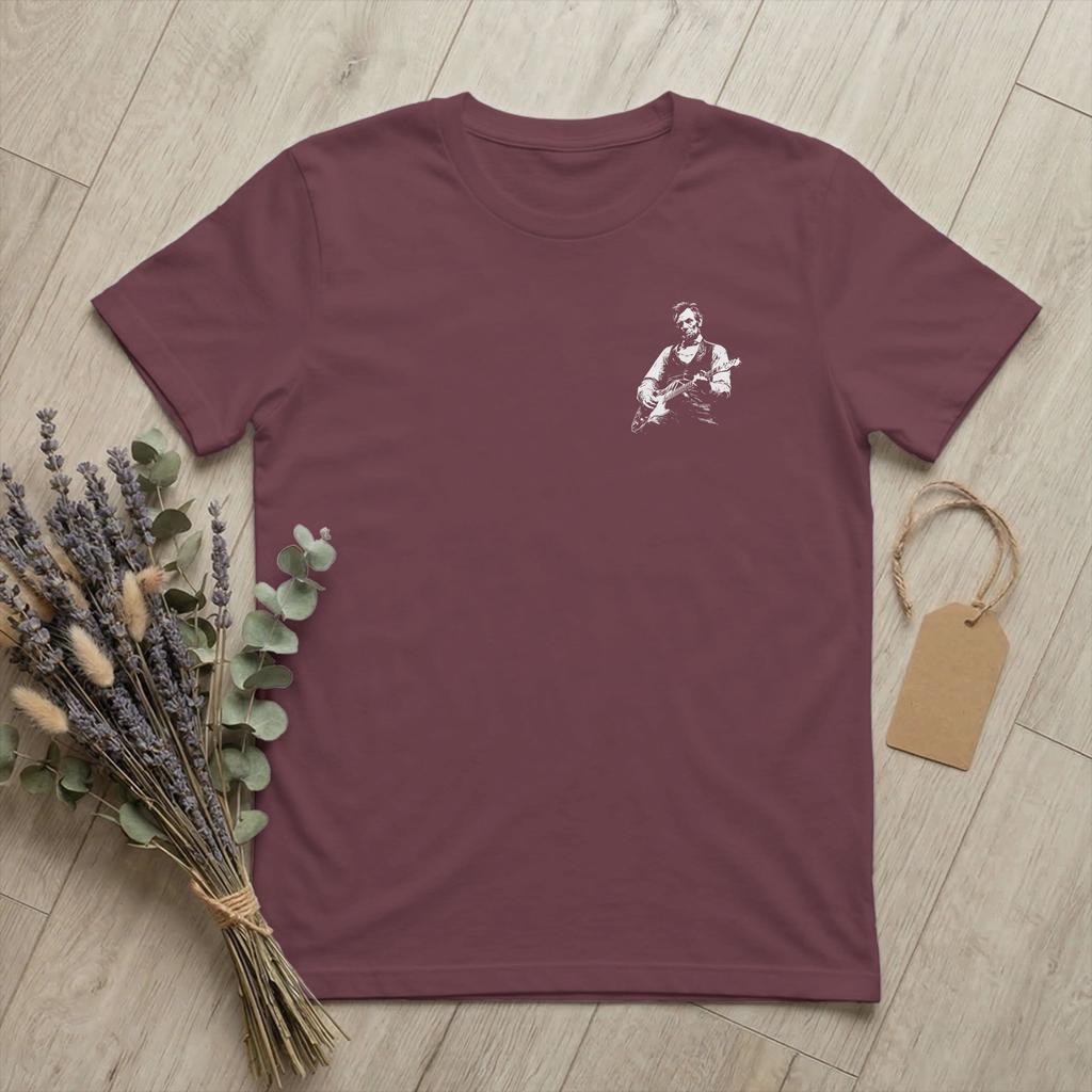 President Abraham Lincoln Playing Guitar TShirts Unisex Abe Funny Cotton Tees Round Neck Short Sleeve T Shirt Gift merch