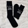 Custom Black Dress Socks Team Groom Socks Gift Wedding Proposal Groomsmen Gift Bachelor Party Decoration Accessories Groom To Be